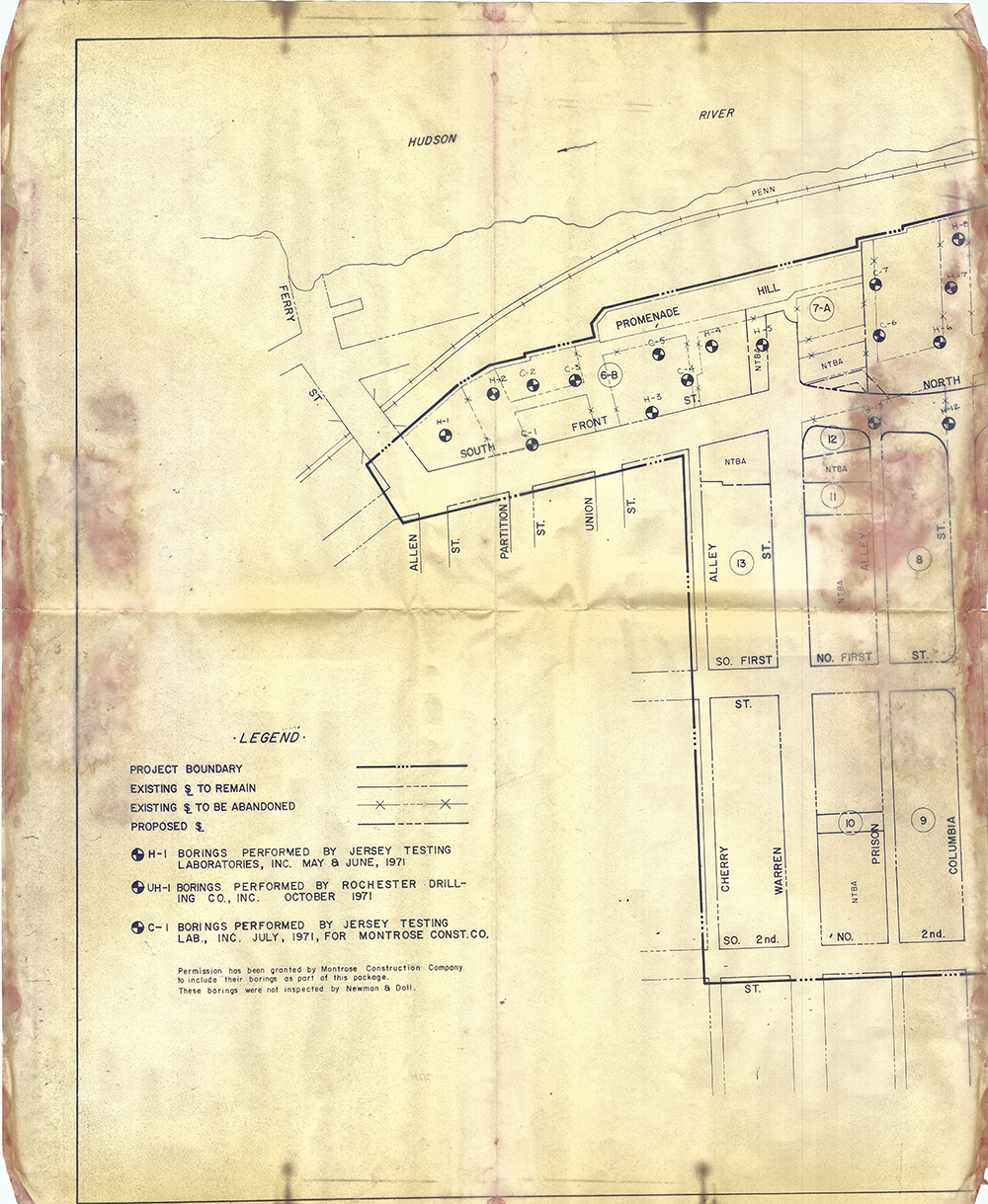 Boring locations for Urban Renewal Project No. 1